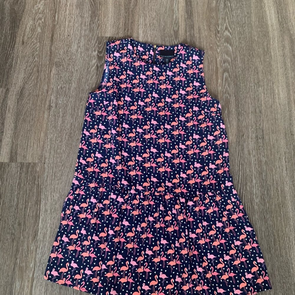 Cynthia Rowley Flamingo Drop Waist Sundress